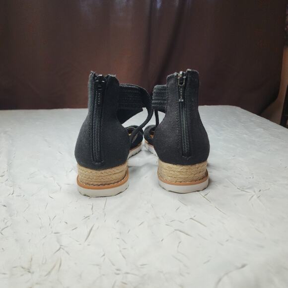 Skechers Womens Desert Kiss Wedge Sandals Size 7 Black Summer Comfort Y2K - Picture 4 of 6